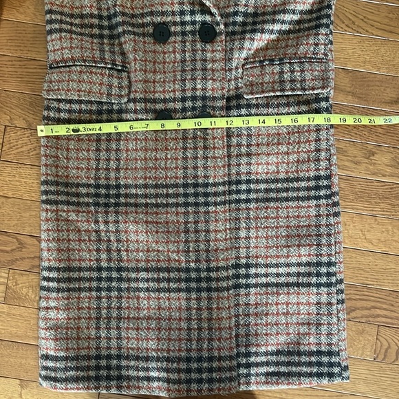 Wonderful Retro Plaid Wool-Blend Coat Size Small - Picture 7 of 16